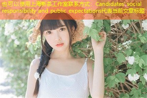 Candidates' social responsibility and public expectations